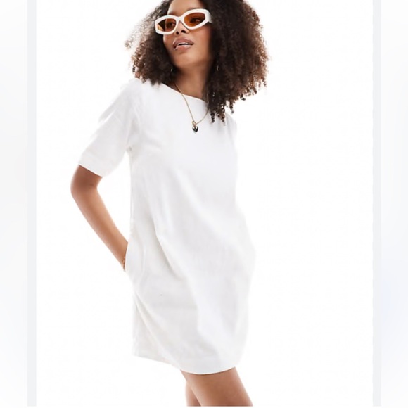 Abercrombie and Fitch Linen blend T-Shirt Dress - Picture 1 of 14